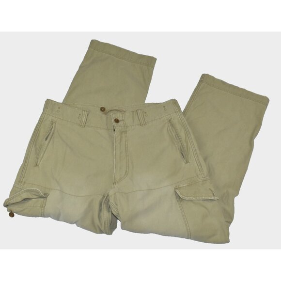 American Eagle Mens Pants Size 34x32 Combat Trouser Wide Leg Cargo Vintage-Flaws